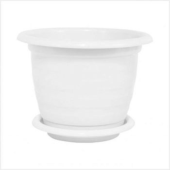 Горшок 1 литр Кашпо Виола белый М1529 1/20
