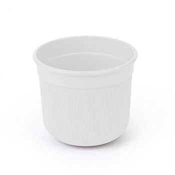 Горшок 2л Сканди Альернатива с дренажной вставкой белый М9119