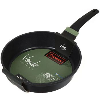 Сковорода 20см Гурман Verde а/п черная ГМ2001 ВИ