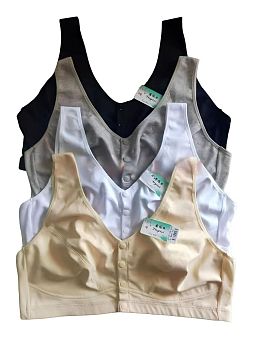 Бюст-топ без поролона кнопки впереди 6шт