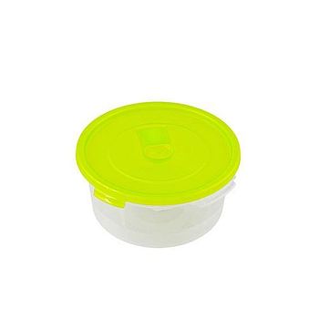 Контейнер СВЧ 0,8л Смайл круглый с клапаном С521 Полимербыт 1/72