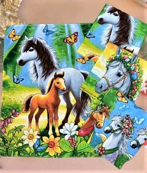 Полотенце вафельное Лошадь НГ 45*60 Лето 10шт