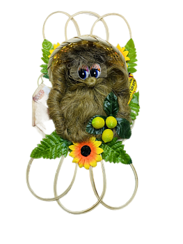 Домовой "Кузя" №23 ажур круглый 32 см