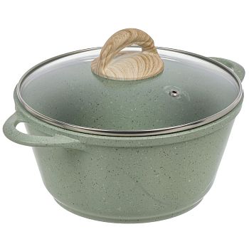 Кастрюля 4 литра Гурман алюминиевая Мята ГМк403МЛ