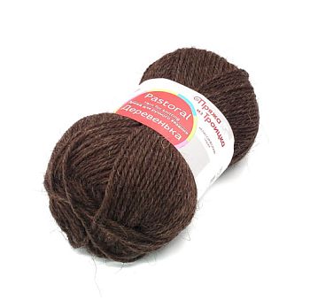 Пряжа Деревенька 251 коричневый (в уп.10шт)