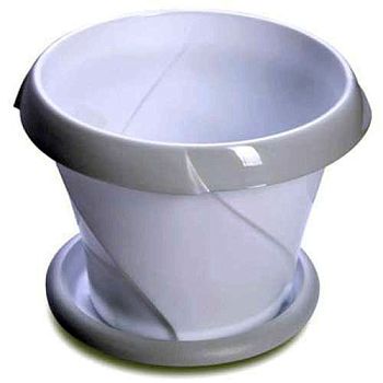 Горшок 9,2л Кашпо Флориана д315 С388 белый 1/10