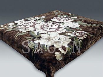 Плед 200*240 гладк"SMOON"6017 Орех коричневый 10шт