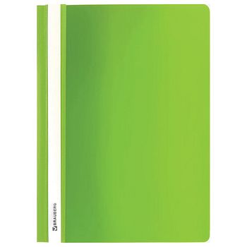 Папка-скоросшиватель BRAUBERG пласт. 130-180мкм салатовый 228674