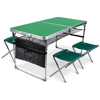 Комплект мебели складной стол+4 стула ССТ-К3/1 зеленый изумруд