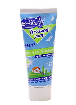 Крем от комаров ДОМОВОЙ тройной удар 75мл (36шт)