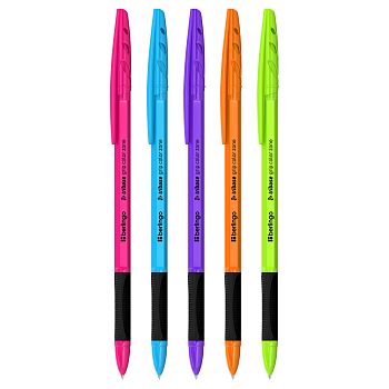 Ручка шариковая Berlingo "Tribase grip color zone" синяя 0,7мм грипп ассорти 355452