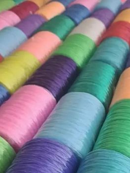 Шпагат-нитки для вязания мочалок стаканчик большой АССОРТИ 300гр 1/35шт