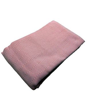 Покрывало декоративное "Ёлочка" с подшивкой 205*220 красный коралл