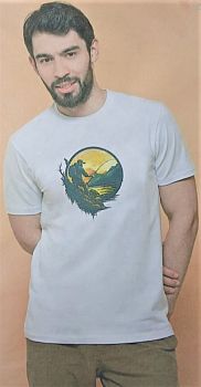 Футболка М.САМО принт,белая 5488 M-3XL 5/100