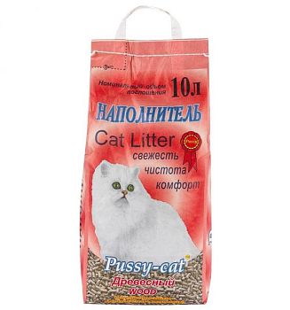 Наполнитель Pussy -cat древесный 10 литров