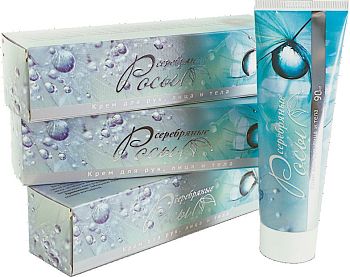 Крем для рук лица и тела Серебряные Росы  90мл 1/28