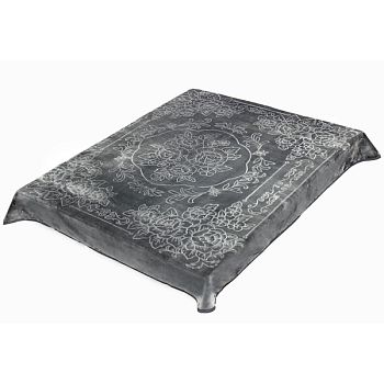 Плед 160*220 лепка"SMOON"2107-16 Тёмно-серый 1/8