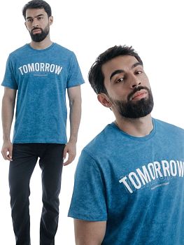 Футболка М.САМО кор.рук 55183 бирюзовый р.M-3XL 5/100 *