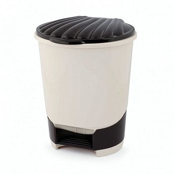 Ведро для мусора с педалью 10л(сл.кость) М7993 1/2