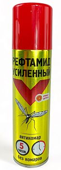 Аэрозоль комплексная защита от кровососущих насекомых и клещей Экстра Рефтамид 150мл
