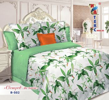 КПБ поплин Ивтекс 1,5сп B-502 Остров мечты 135г/м2