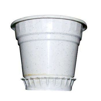 Горшок 0,7л Кашпо с поддоном белый Бриг 