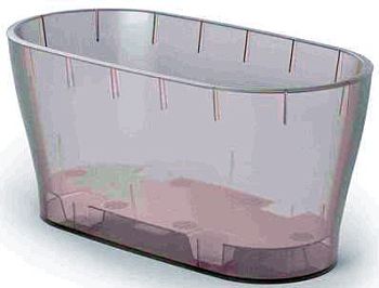 Горшок 4 литра Кашпо Лея овальный двойной прозрачный М8867