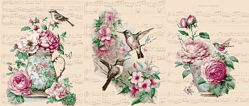 Полотенце вафельное 45*60 "Цветочная мелодия" VP-45-110 Домик 10/120