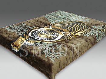 Плед 160*220 гладк"SMOON"7010 Тигр 1/10