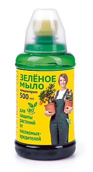 Зеленое мыло 0,5 литра с мерным стаканом (для защиты растений) 12 шт