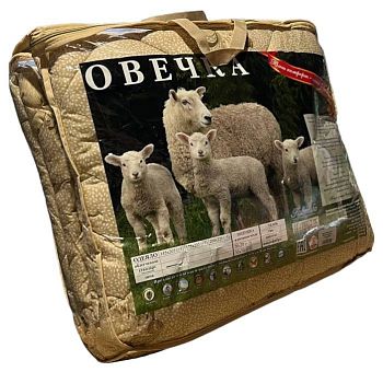 Одеяло СТАНДАРТ Овечья шерсть П/К Лавратекс 2 сп.