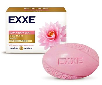 Мыло туалетное - крем косметическое EXXE "Лотос" 90г (кор) 1/24