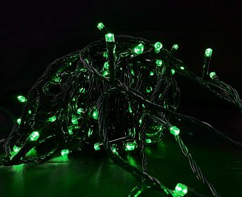 Эл.гирлянда уличная прямая 100LED 8м XM-108 ЗЕЛНЫЙ 1/20