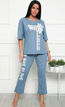 Костюм ДАРЬЯ ТК-4495 кулирка (футболка+брюки) р.50*