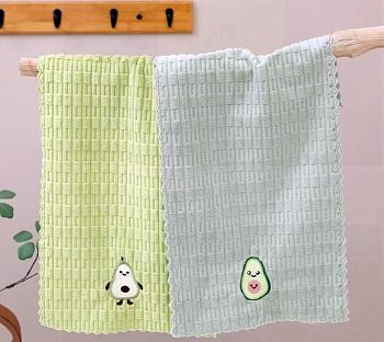 Полотенце микрофибра 25*50 "Авокадо, оливки" MFP-25-08 Домик по 20шт 300г/м2.