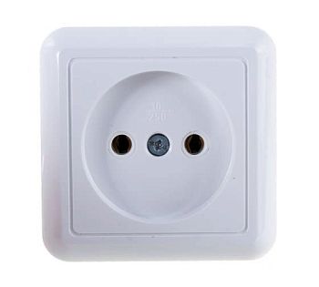 Розетка накладная РА 10-375 1-местная ОУ 10А белая изол.пластина АБС-пластик