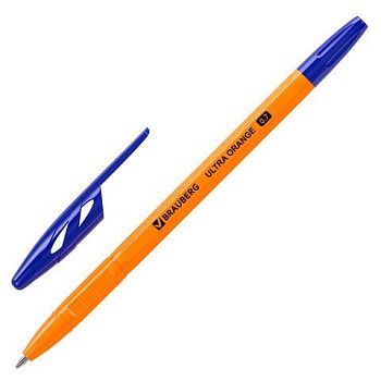 Ручка шариковая BRAUBERG "Ultra orange" синяя,0,7мм/50шт