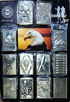 Зажигалка бензиновая Армейская на блистере 12/360