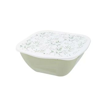 Салатник 1,8л  Phibo Perfect с крышкой с декором зеленый 4352347