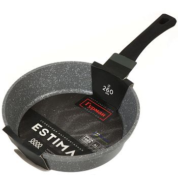 Сковорода 26см Гурман Estima а/п серая ГМ2601 ЭЧИ