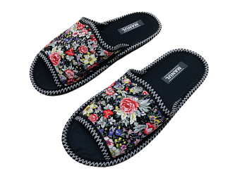 Тапочки женские домашние. Манул ТЖ-2 открытый нос 6пар/30п