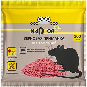 Nadzor зерно от мышей и крыс 100г /50шт