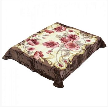 Плед 200*240 выбитый"SMOON"8043 Пион 1/8