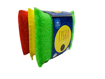 Губка для посуды Светофор 1уп=3шт МГП-001 1/144