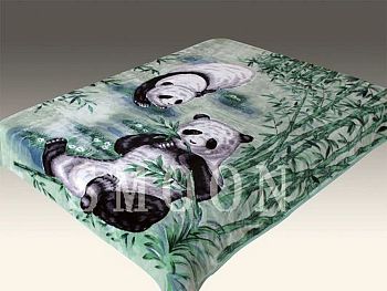 Плед 200*240 гладк"SMOON"6011 Панда 1/10