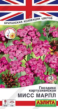 Цветы Гвоздика картузианская Мисс Марпл ц/п Аэлита *28 по 10шт Цветы Гвоздика картузианская Мисс Марпл ц/п Аэлита *28 по 10шт