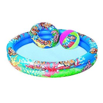 Бассейн надувной 122*20см набор мяч/круг/бассейн 499393