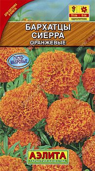 Цветы Бархатцы Сиерра оранжевые ц/п 0,3г Аэлита*27 по 10шт Цветы Бархатцы Сиерра оранжевые ц/п 0,3г Аэлита*27 по 10шт