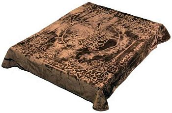 Плед 200*240 лепка"SMOON"8107-6 Коричневый 1/8