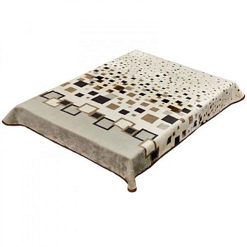 Плед 200*240 гладк"SMOON"6124 Квадратики 124 1/10